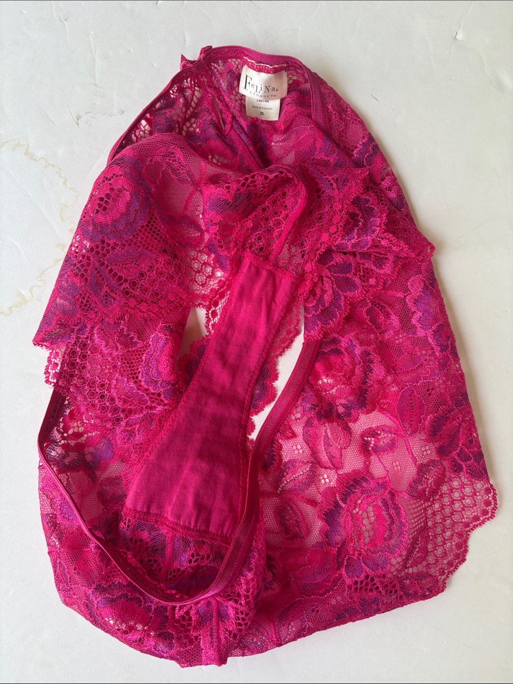 Vintage Y2K Pink Camisole Panty Set Lace Modal Barbie Sexy Milkmaid Babydoll XL - Picture 15 of 17